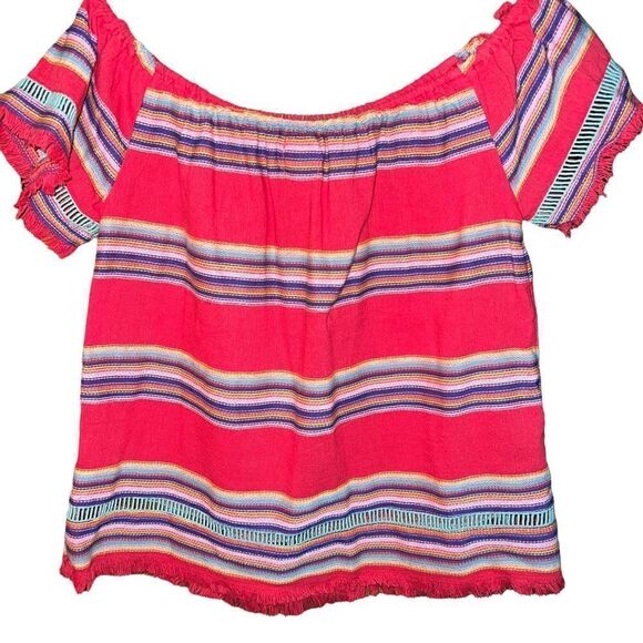 DRA Los Angeles anthropologie boho off shoulder blouse size medium - Picture 3 of 8